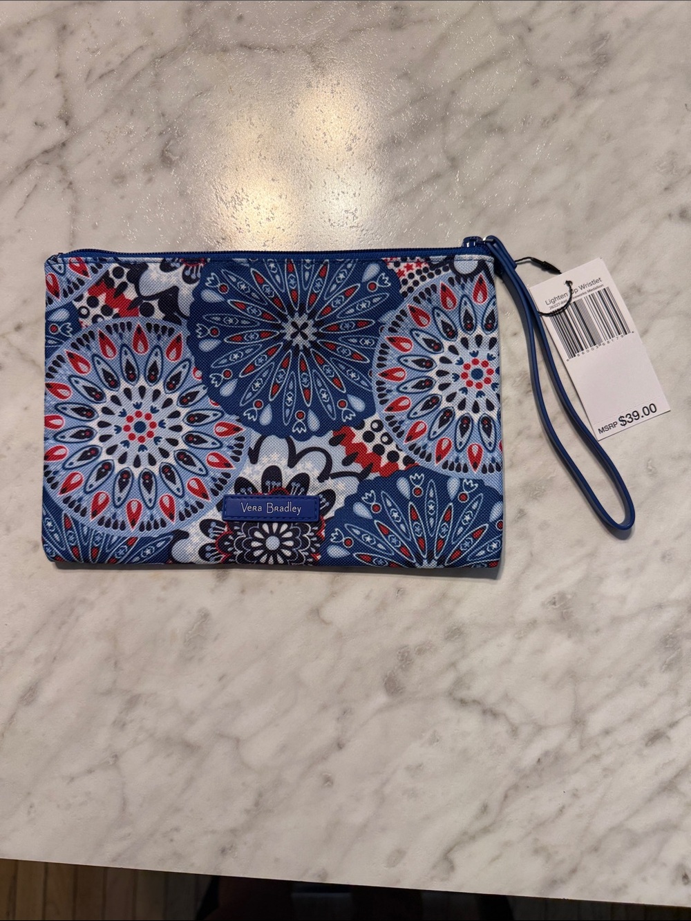 Vera Bradley Lighten Up Wristlet in the patriotic "Fireworks” Print NWT
